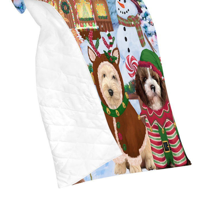 Holiday Gingerbread Cookie Cockapoo Dogs Quilt