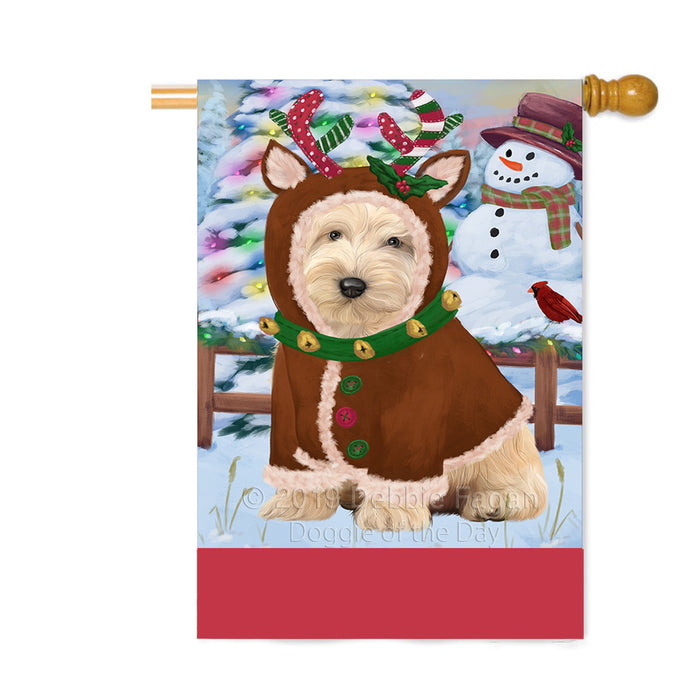 Personalized Gingerbread Candyfest Cockapoo Dog Custom House Flag FLG63798