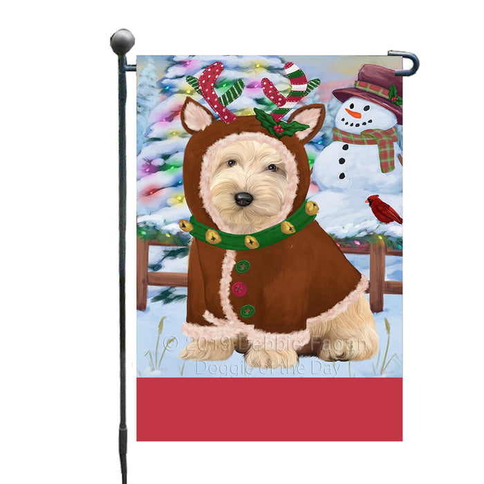 Personalized Gingerbread Candyfest Cockapoo Dog Custom Garden Flag GFLG64015