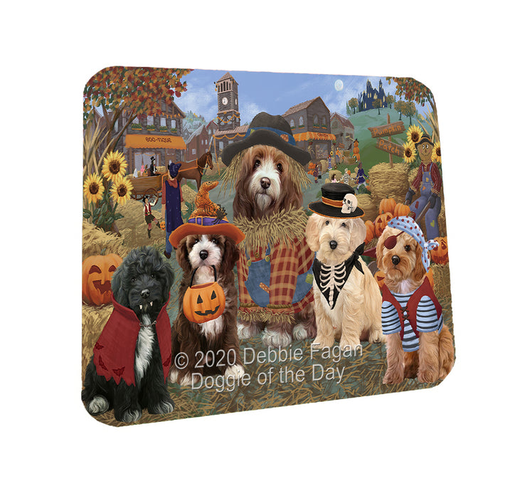 Halloween 'Round Town Cockapoo Dogs Coasters Set of 4 CSTA57929
