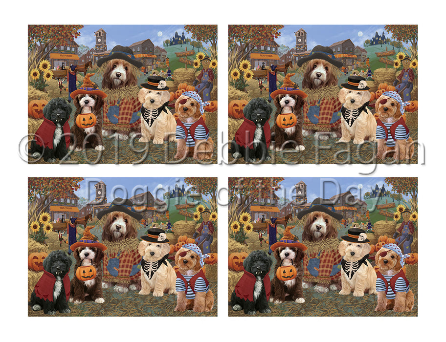 Halloween 'Round Town Cockapoo Dogs Placemat
