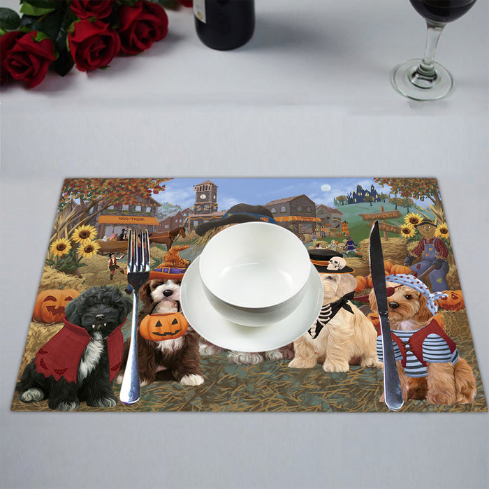 Halloween 'Round Town Cockapoo Dogs Placemat