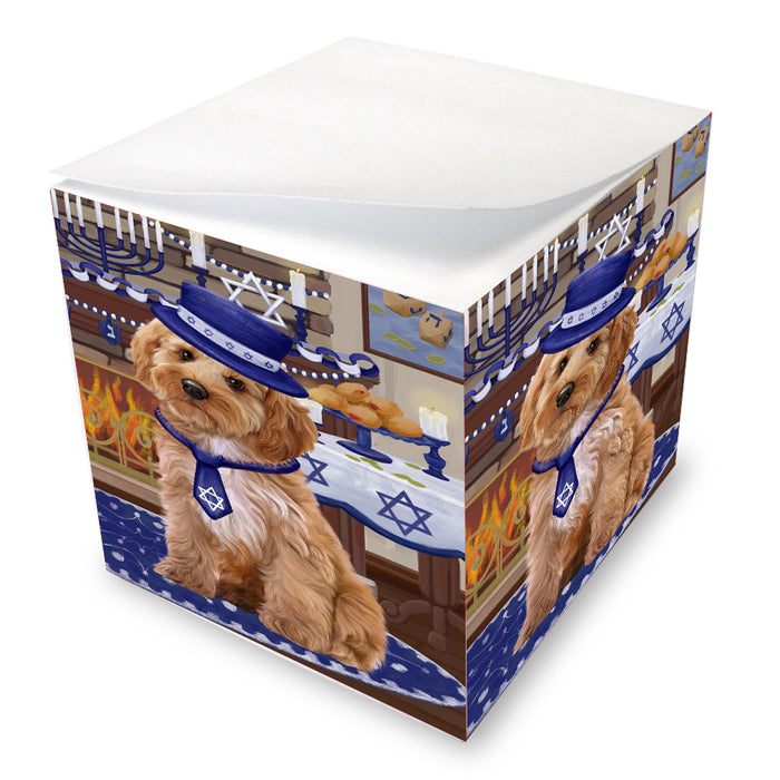Happy Hanukkah Family Cockapoo Dogs note cube NOC-DOTD-A56696