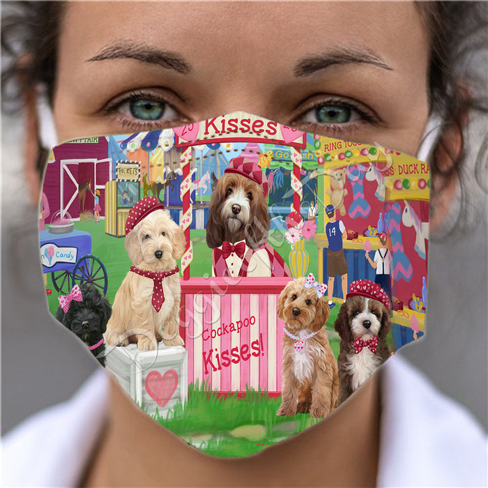 Carnival Kissing Booth Cockapoo Dogs Face Mask FM48037
