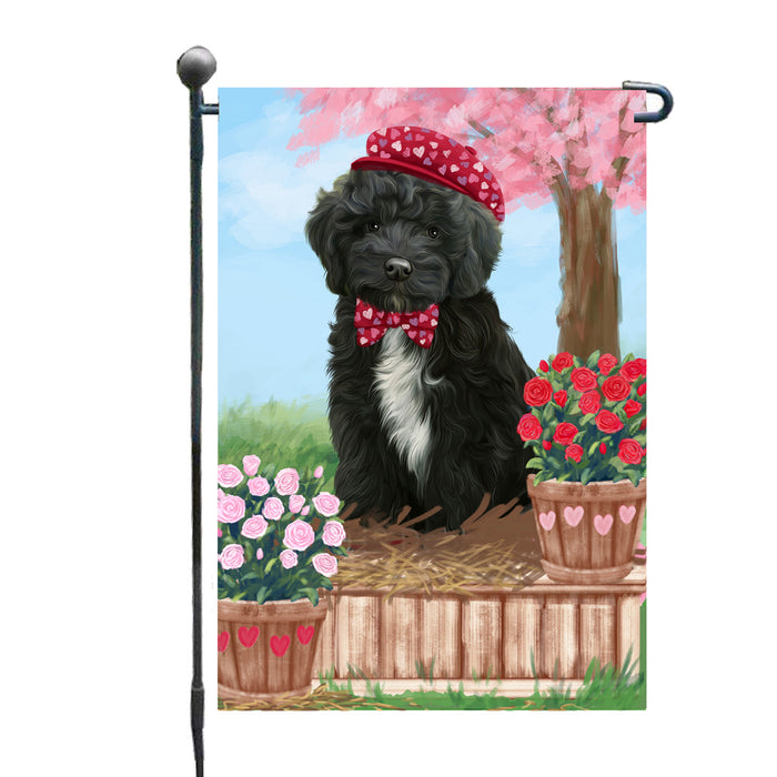 Personalized Rosie 25 Cent Kisses Cockapoo Dog Custom Garden Flag GFLG64698