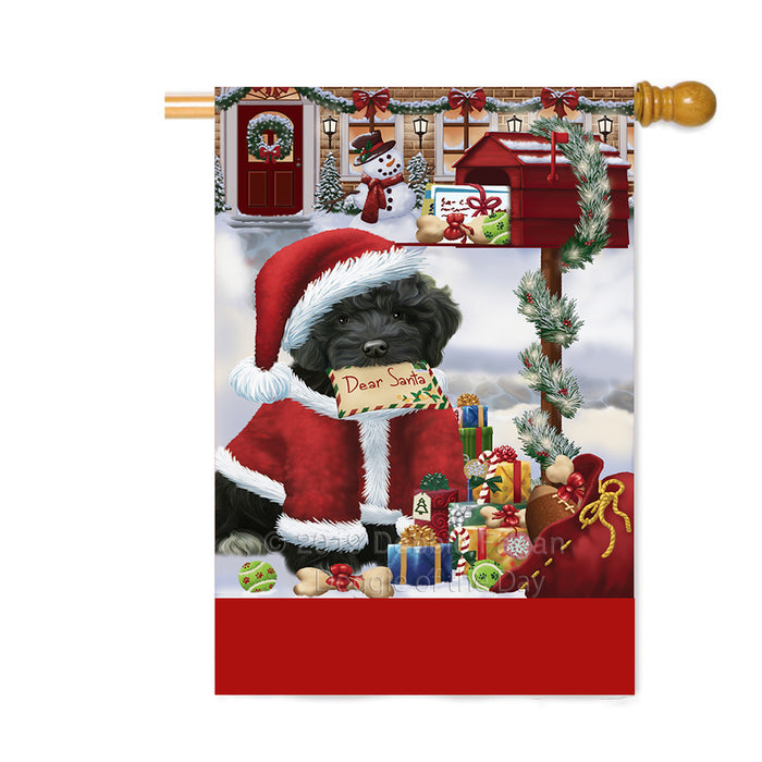 Personalized Happy Holidays Mailbox Cockapoo Dog Christmas Custom House Flag FLG-DOTD-A59976