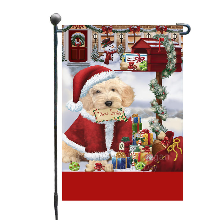 Personalized Happy Holidays Mailbox Cockapoo Dog Christmas Custom Garden Flags GFLG-DOTD-A59921