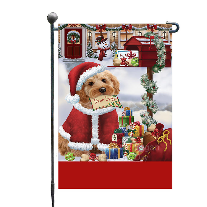 Personalized Happy Holidays Mailbox Cockapoo Dog Christmas Custom Garden Flags GFLG-DOTD-A59922