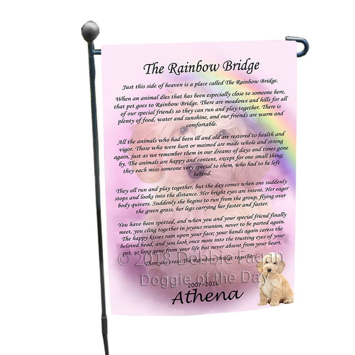 Rainbow Bridge Cockapoo Dog Garden Flag GFLG56155