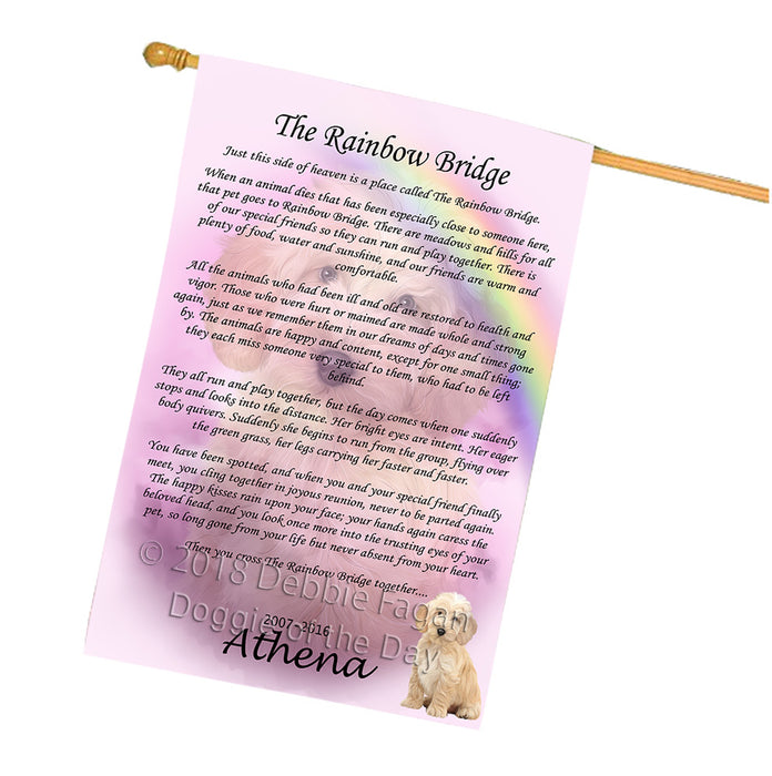 Rainbow Bridge Cockapoo Dog House Flag FLG56291