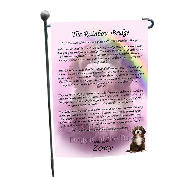 Rainbow Bridge Cockapoo Dog Garden Flag GFLG56156