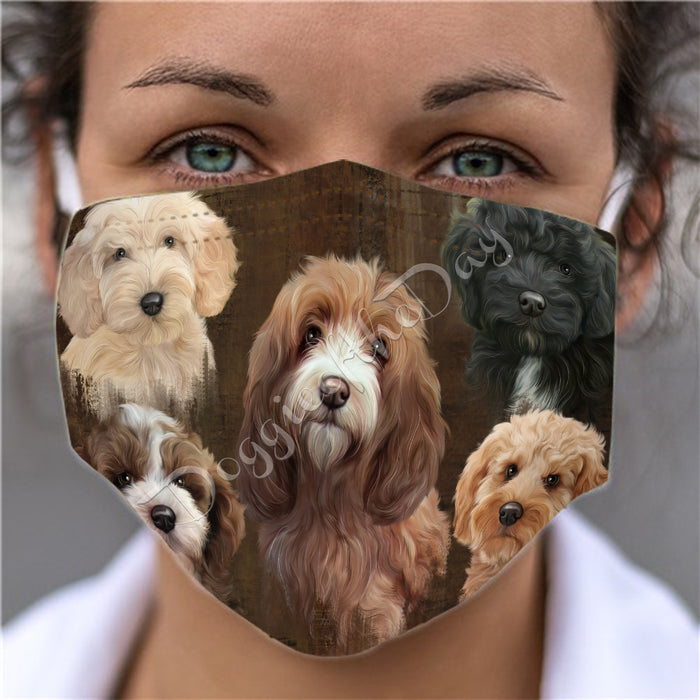 Rustic Cockapoo Dogs Face Mask FM50046