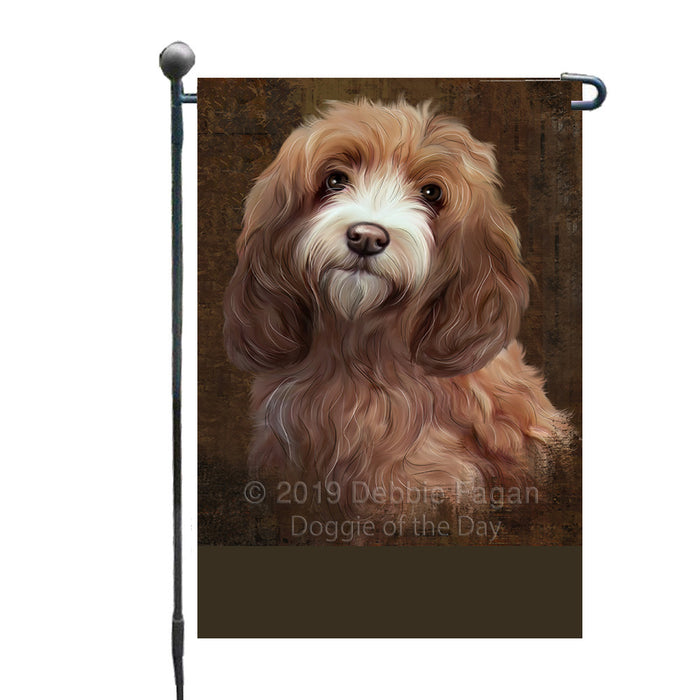Personalized Rustic Cockapoo Dog Custom Garden Flag GFLG63491