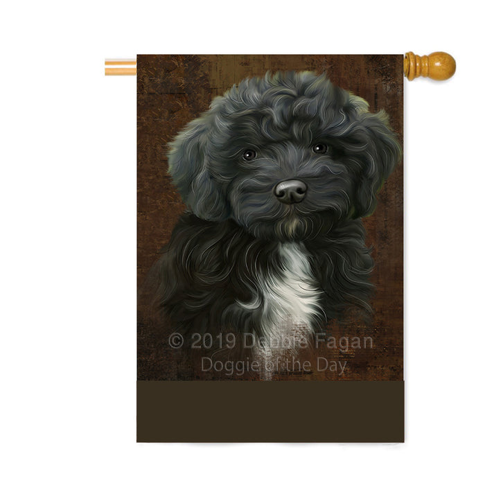 Personalized Rustic Cockapoo Dog Custom House Flag FLG64569