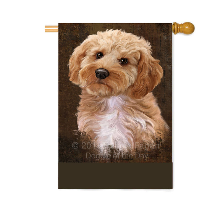 Personalized Rustic Cockapoo Dog Custom House Flag FLG64570