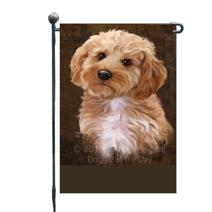 Personalized Rustic Cockapoo Dog Custom Garden Flag GFLG63493
