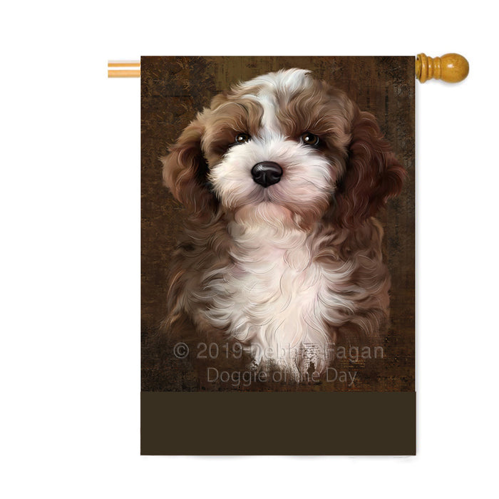 Personalized Rustic Cockapoo Dog Custom House Flag FLG64571
