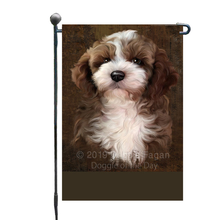Personalized Rustic Cockapoo Dog Custom Garden Flag GFLG63494