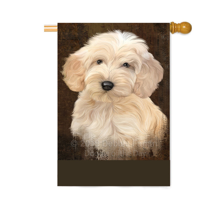 Personalized Rustic Cockapoo Dog Custom House Flag FLG64572