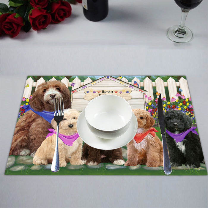 Spring Dog House Cockapoo Dogs Placemat