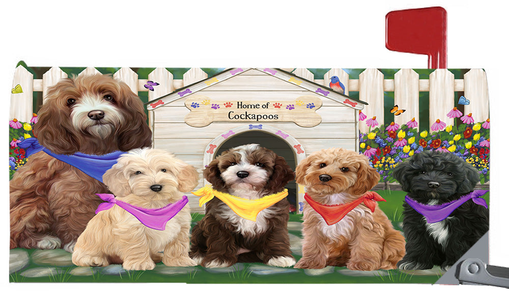 Spring Dog House Cockapoo Dogs Magnetic Mailbox Cover MBC48637