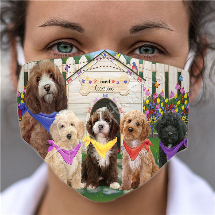 Spring Dog House Cockapoo Dogs Face Mask FM48790