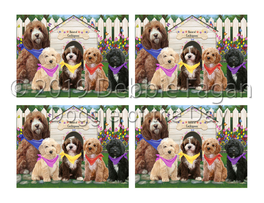 Spring Dog House Cockapoo Dogs Placemat