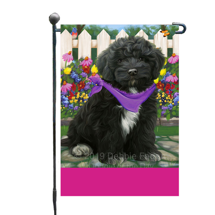 Personalized Spring Floral Cockapoo Dog Custom Garden Flags GFLG-DOTD-A62831