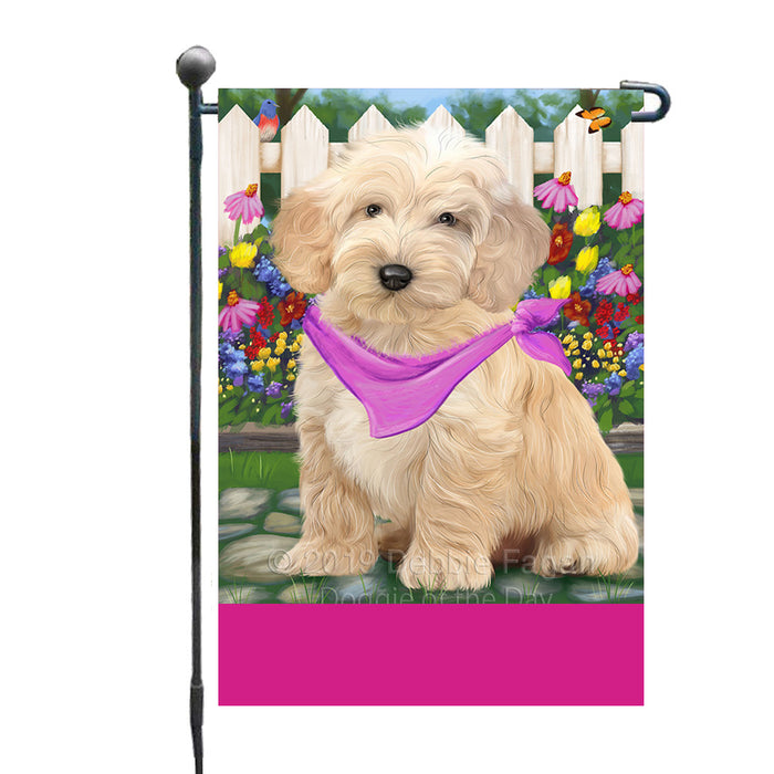 Personalized Spring Floral Cockapoo Dog Custom Garden Flags GFLG-DOTD-A62832