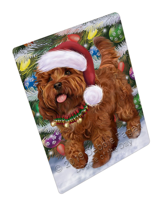 Trotting in the Snow Cockapoo Dog Cutting Board - For Kitchen - Scratch & Stain Resistant - Designed To Stay In Place - Easy To Clean By Hand - Perfect for Chopping Meats, Vegetables, CA81406