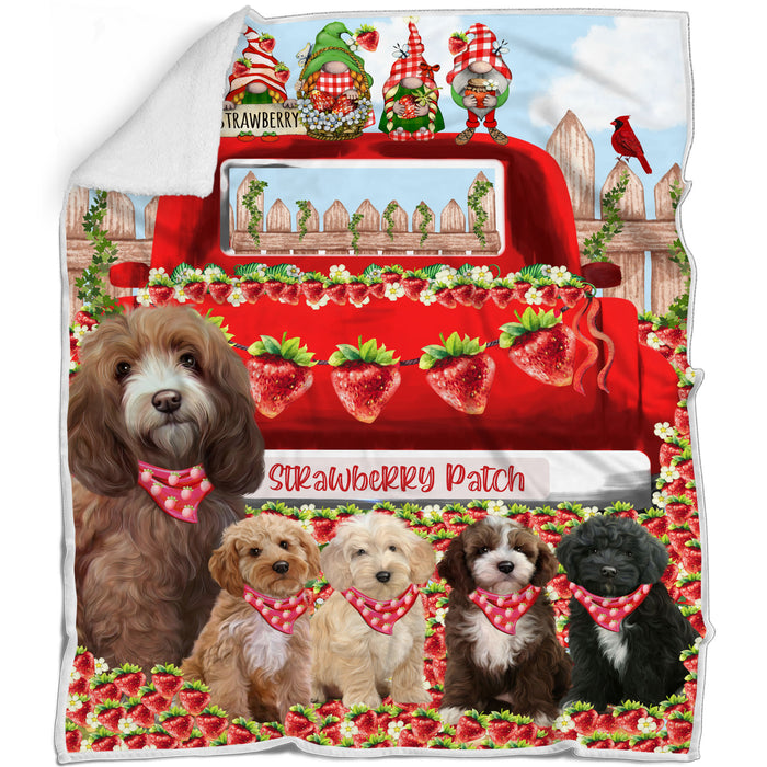 Cockapoo Blanket: Explore a Variety of Personalized Designs, Bed Cozy Sherpa, Fleece and Woven, Custom Dog Gift for Pet Lovers