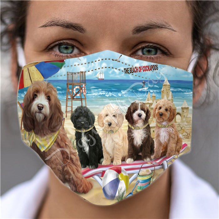 Pet Friendly Beach Cockapoo Dogs Face Mask FM49093