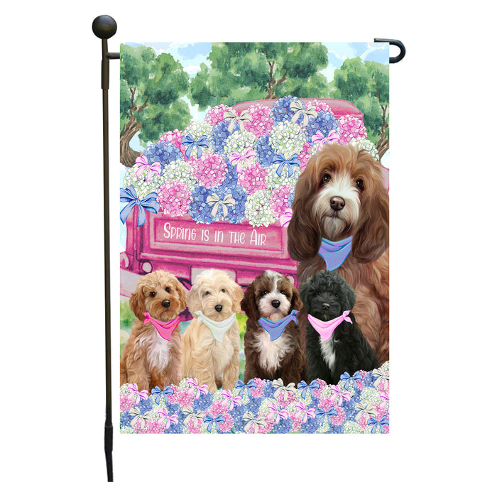 Cockapoo Dogs Garden Flag: Explore a Variety of Personalized Designs, Double-Sided, Weather Resistant, Custom, Outdoor Garden Yard Decor for Dog and Pet Lovers