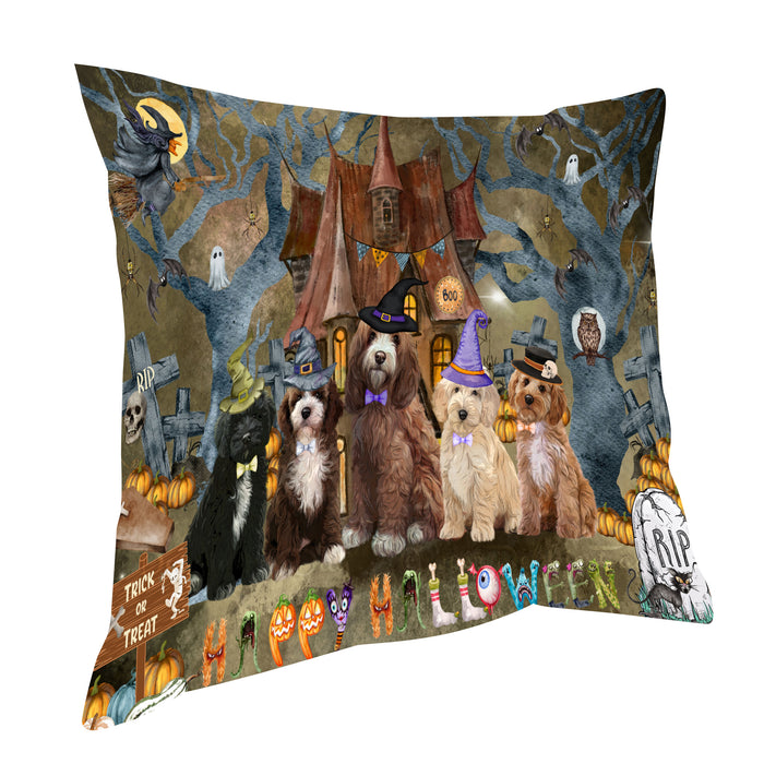 Cockapoo Throw Pillow: Explore a Variety of Designs, Custom, Cushion Pillows for Sofa Couch Bed, Personalized, Dog Lover's Gifts