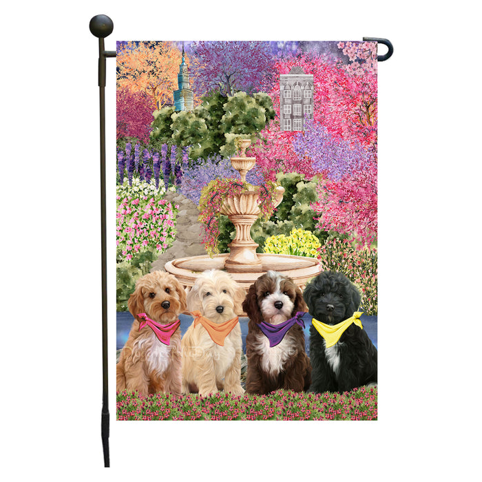 Cockapoo Dogs Garden Flag: Explore a Variety of Designs, Weather Resistant, Double-Sided, Custom, Personalized, Outside Garden Yard Decor, Flags for Dog and Pet Lovers