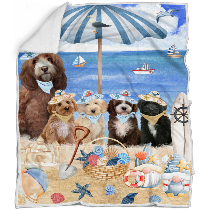 Cockapoo Blanket: Explore a Variety of Personalized Designs, Bed Cozy Sherpa, Fleece and Woven, Custom Dog Gift for Pet Lovers