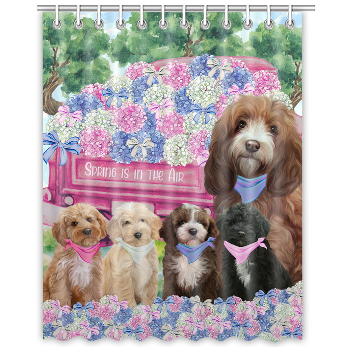 Cockapoo Shower Curtain: Explore a Variety of Designs, Custom, Personalized, Waterproof Bathtub Curtains for Bathroom with Hooks, Gift for Dog and Pet Lovers