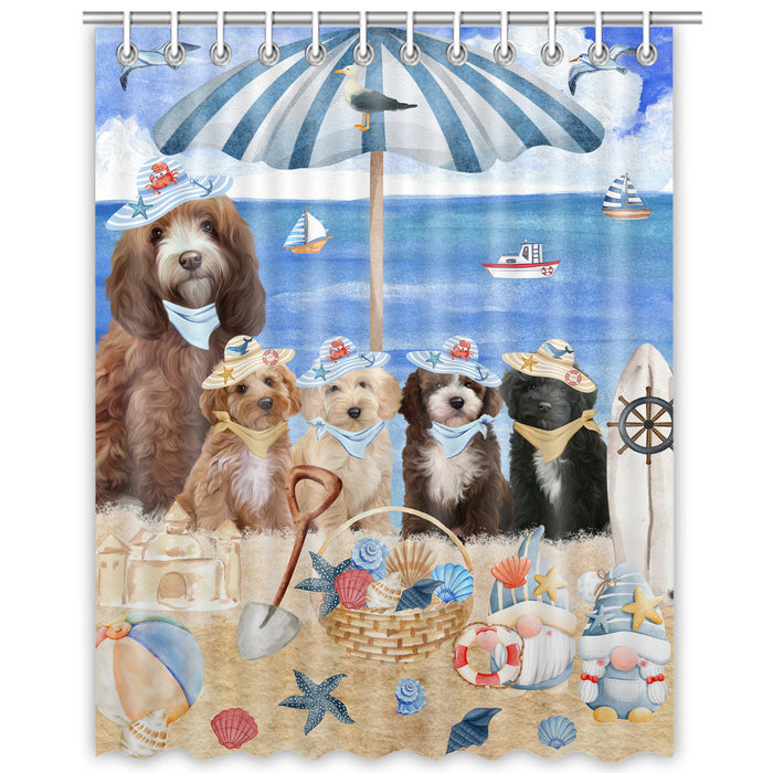 Cockapoo Shower Curtain, Personalized Bathtub Curtains for Bathroom Decor with Hooks, Explore a Variety of Designs, Custom, Pet Gift for Dog Lovers