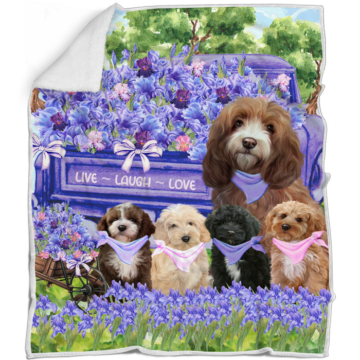 Cockapoo Blanket: Explore a Variety of Designs, Cozy Sherpa, Fleece and Woven, Custom, Personalized, Gift for Dog and Pet Lovers