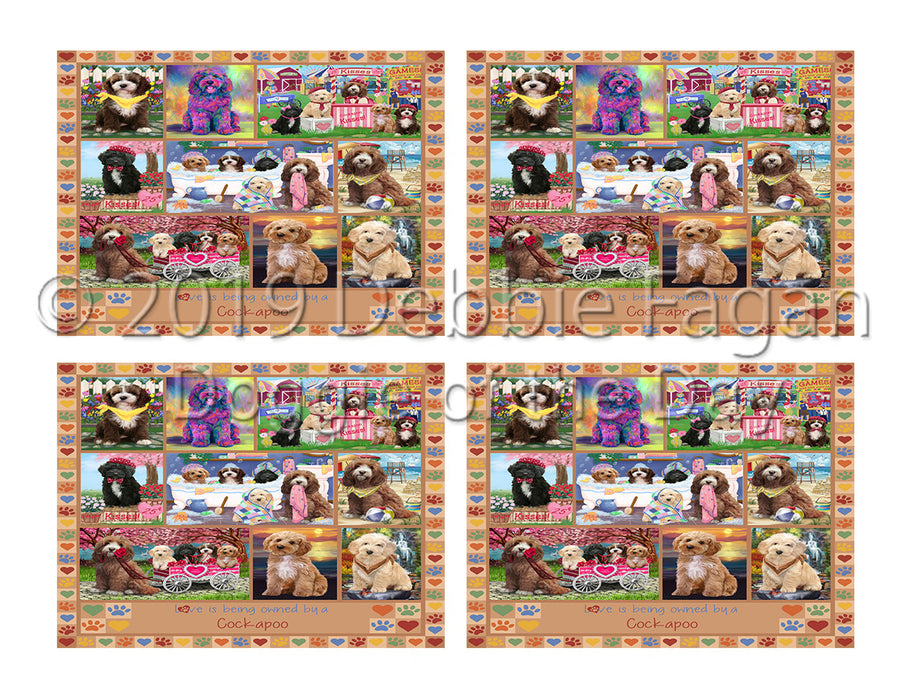 Love is Being Owned Cockapoo Dog Beige Placemat
