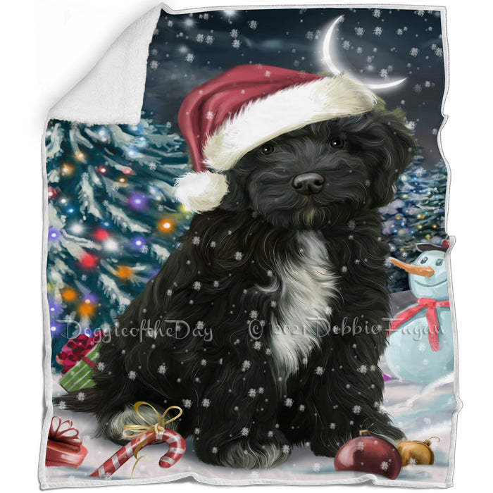Have a Holly Jolly Cockapoo Dog Christmas Blanket BLNKT81579