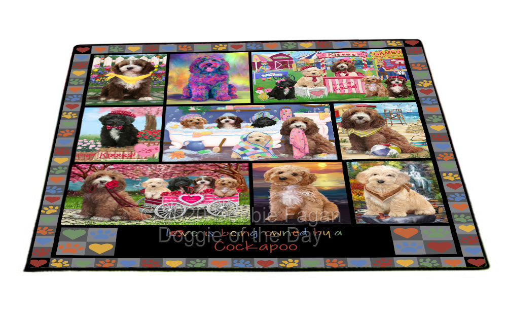 Love is Being Owned Cockapoo Dog Grey Floormat FLMS55306