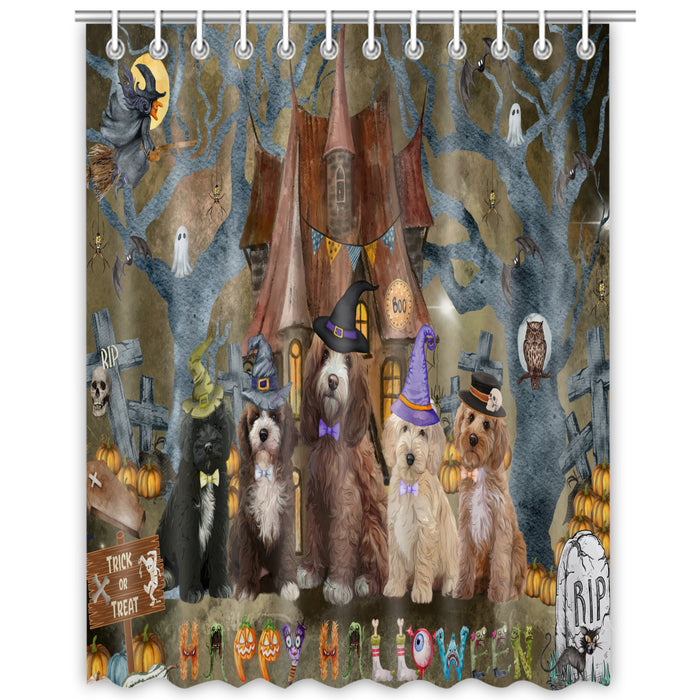 Cockapoo Shower Curtain, Personalized Bathtub Curtains for Bathroom Decor with Hooks, Explore a Variety of Designs, Custom, Pet Gift for Dog Lovers