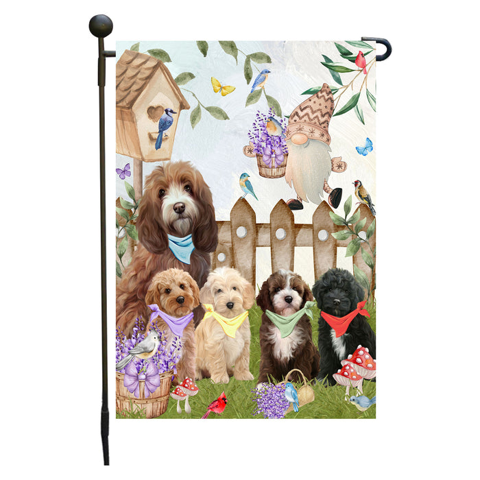 Cockapoo Dogs Garden Flag: Explore a Variety of Designs, Custom, Personalized, Weather Resistant, Double-Sided, Outdoor Garden Yard Decor for Dog and Pet Lovers