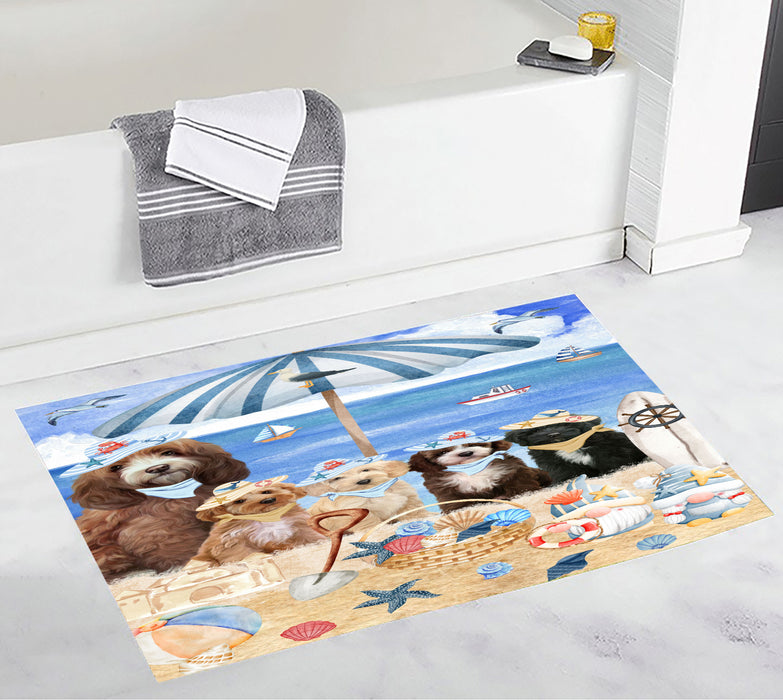 Cockapoo Custom Bath Mat, Explore a Variety of Personalized Designs, Anti-Slip Bathroom Pet Rug Mats, Dog Lover's Gifts