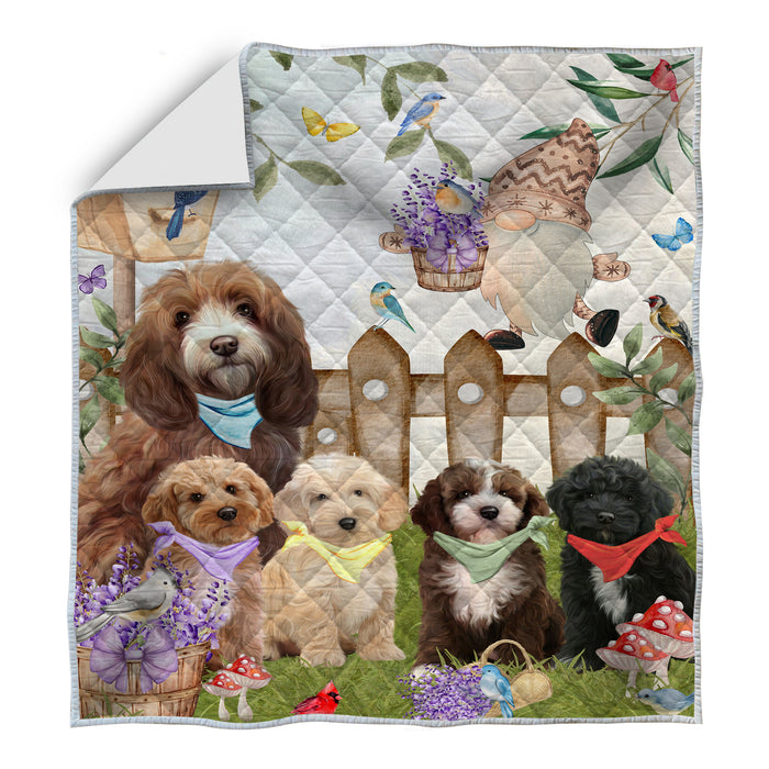 Cockapoo Bed Quilt, Explore a Variety of Designs, Personalized, Custom, Bedding Coverlet Quilted, Pet and Dog Lovers Gift