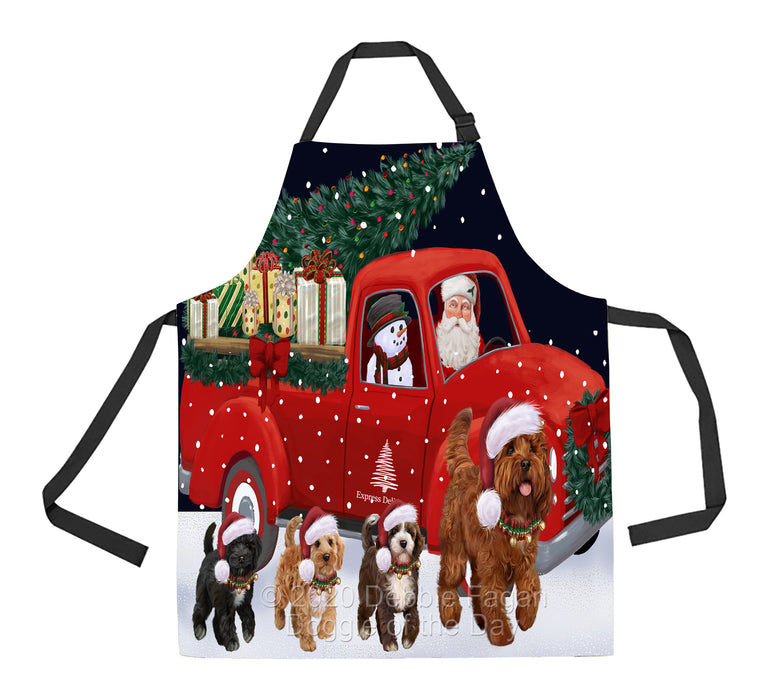 Christmas Express Delivery Red Truck Running Cockapoo Dogs Apron Apron-48118