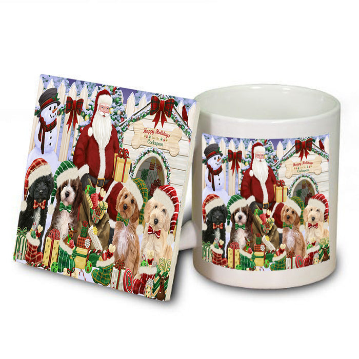 Christmas Dog House Cockapoos Dog Mug and Coaster Set MUC52592