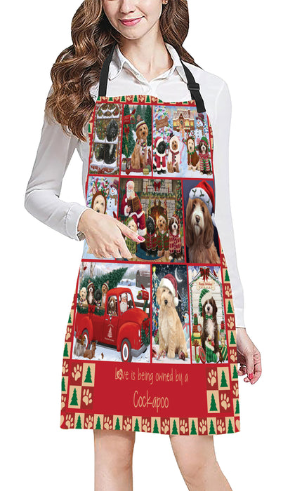 Love is Being Owned Christmas Cockapoo Dogs Apron