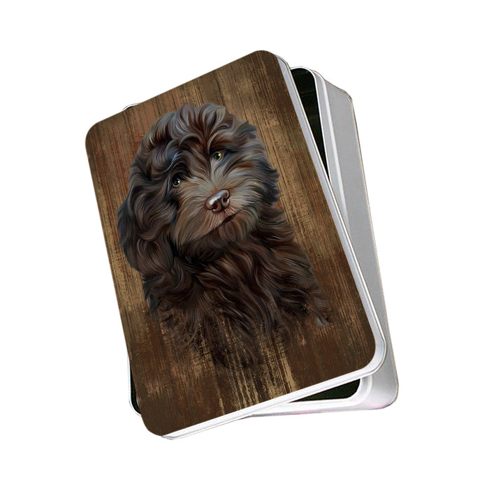 Rustic Cockapoo Dog Photo Storage Tin PITN50547